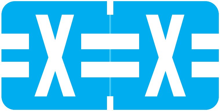 Tab Products 1278 Match Alpha Roll Labels - Letter X - Blue Label