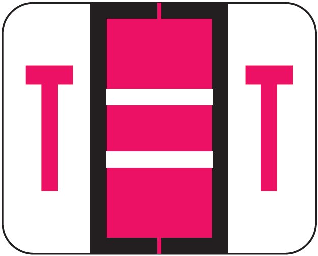 Tab Products 1283 Match Alpha Roll Labels - Letter T - Red