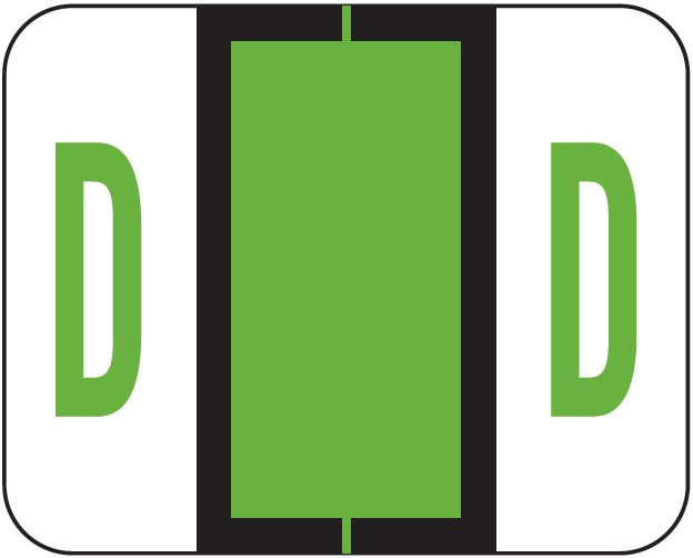 Tab Products 1286 Match Alpha Sheet Labels - Letter D - Light Green