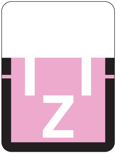 Tab Products 1307 Match Alpha Roll Labels - Letter Z - Lilac Label