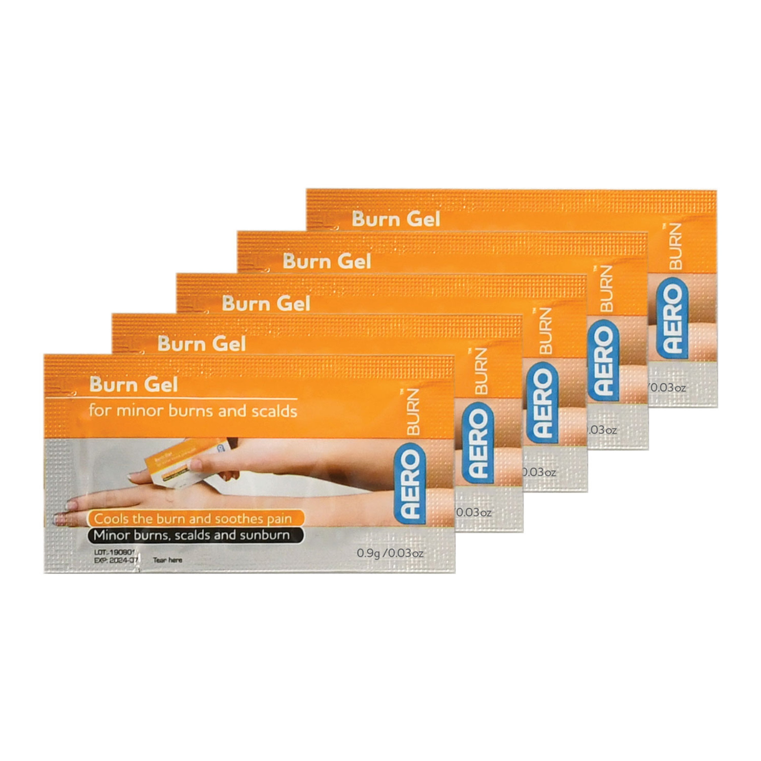 AERO Healthcare AeroBurn™ Burn Gel Packet, 0.9 g - Pack of 5