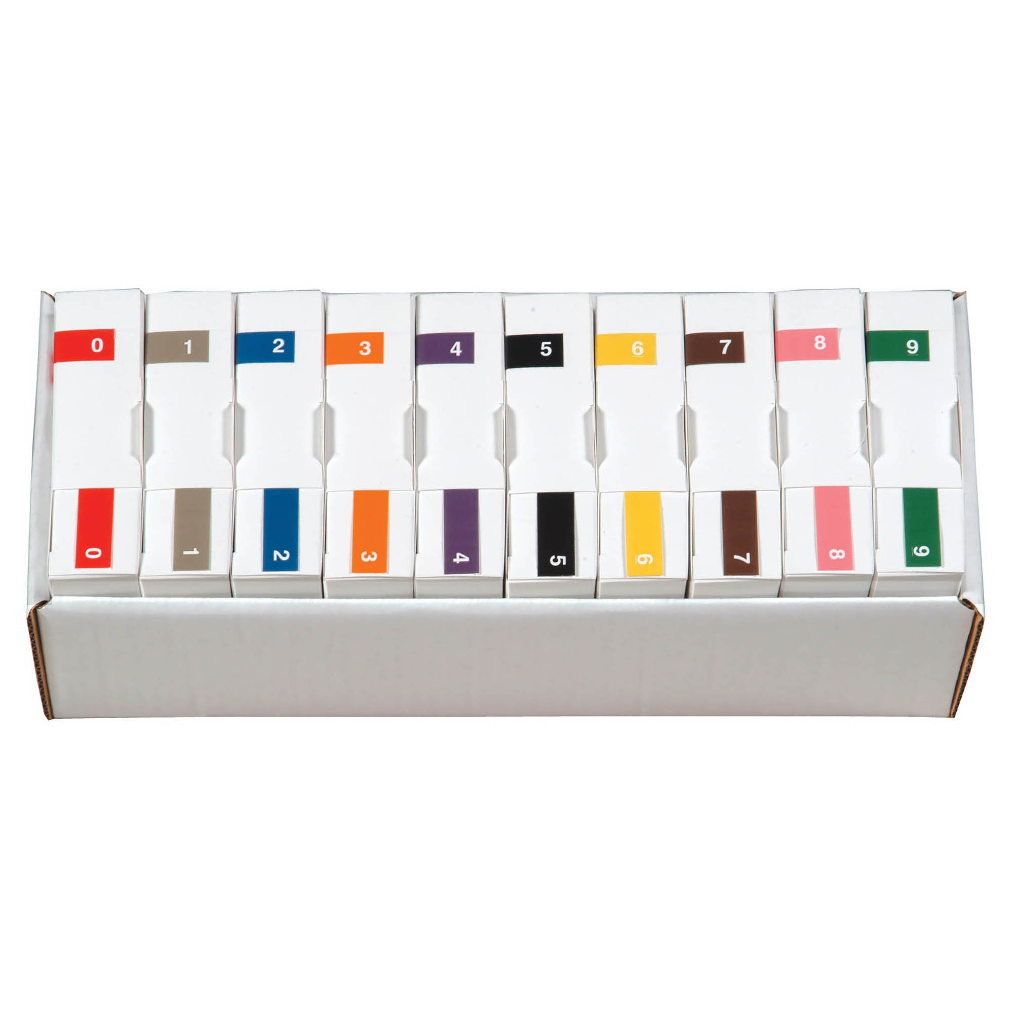 AMES L-A-00134RB Match AENP Series Numeric Color Roll Labels - Set of Number 0 to 9