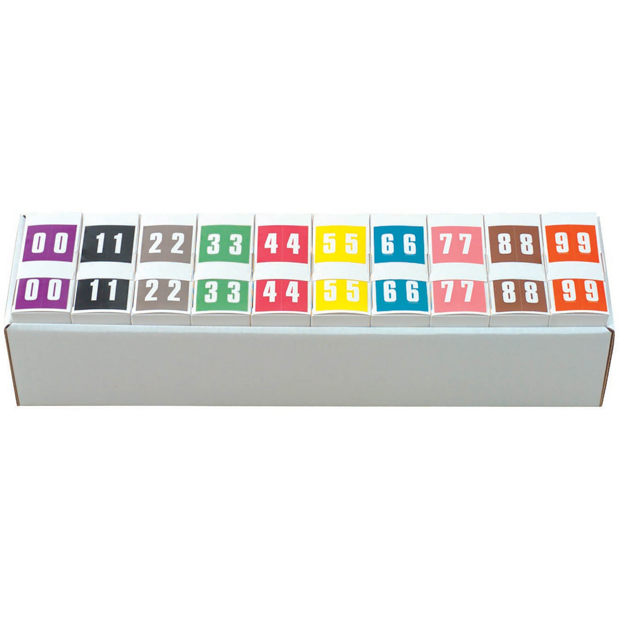 IFC #CL3300 Match System #3 Numeric Color Roll Labels - Set of Number 0 to 9