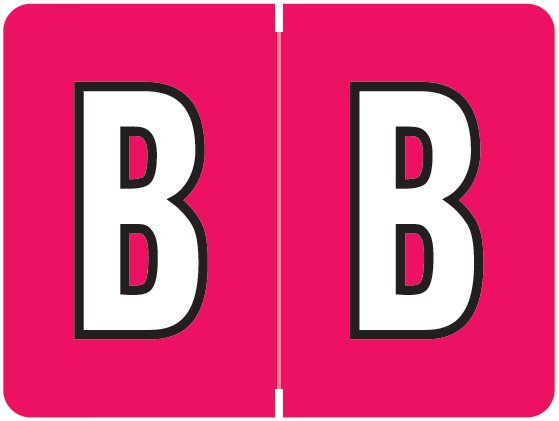 DataFile Match AL8720 Series Alpha Roll Labels - Letter B - Red Label