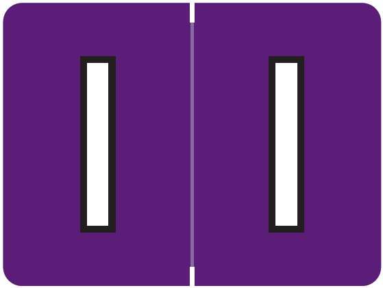 DataFile Match AL8720 Series Alpha Roll Labels - Letter I - Purple Label