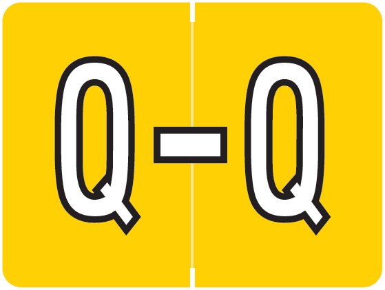 DataFile Match AL8720 Series Alpha Roll Labels - Letter Q - Yellow Label