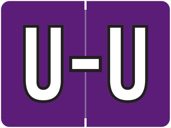 DataFile Match AL8720 Series Alpha Roll Labels - Letter U - Purple Label