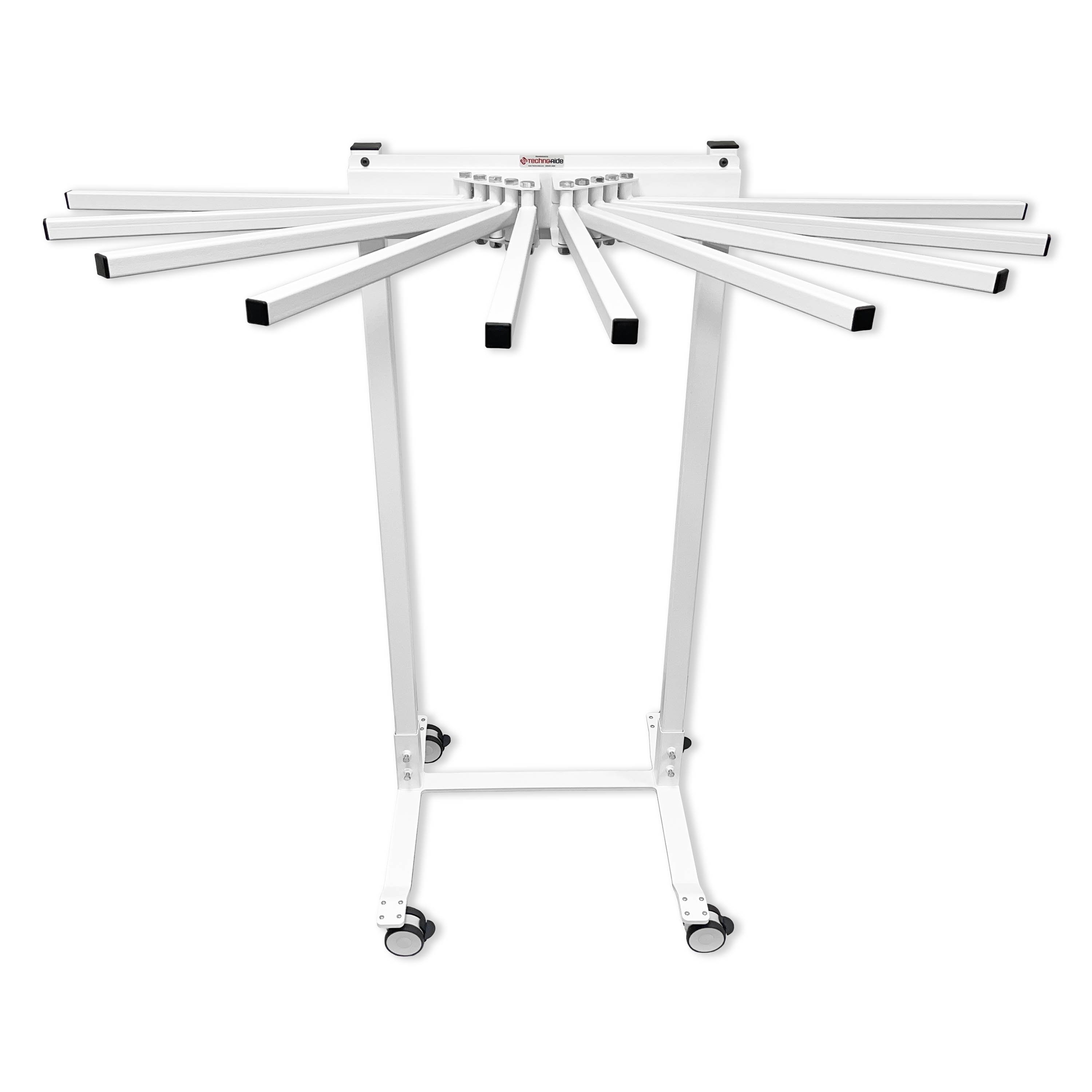 Mobile Swing-Arm Apron Rack - Ten Arms Swing Left & Right