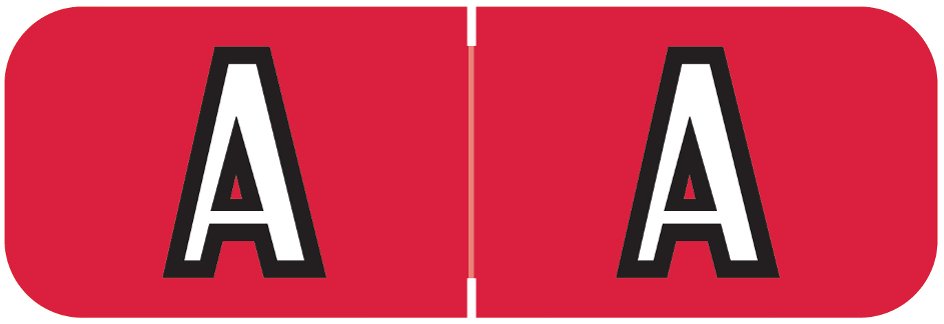 Barkley FABAM Match BAAM Series Alpha Roll Labels - Letter A - Red Label