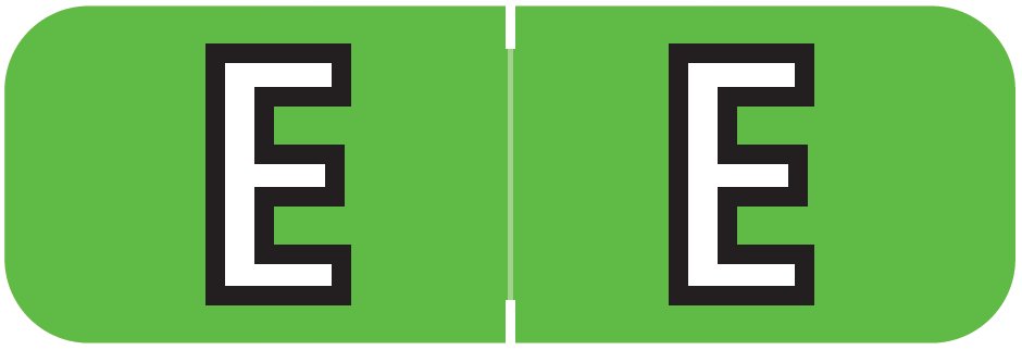 Barkley FABAM Match BAAM Series Alpha Roll Labels - Letter E - Light Green Label