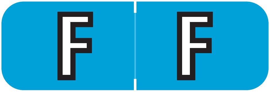 Barkley FABAM Match BAAM Series Alpha Roll Labels - Letter F - Blue Label