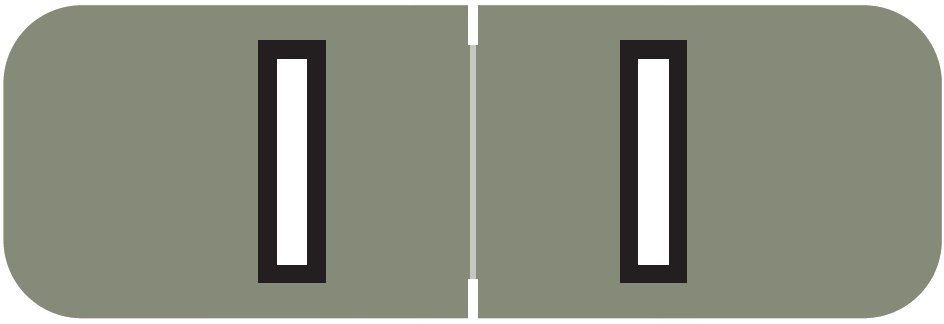Barkley FABAM Match BAAM Series Alpha Roll Labels - Letter I - Gray Label