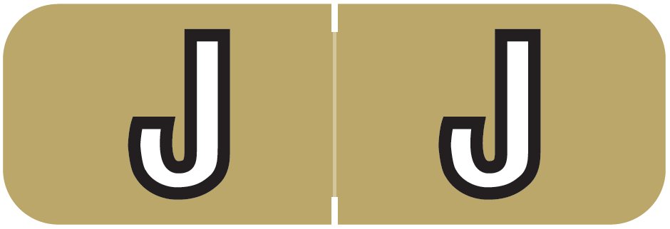 Barkley FABAM Match BAAM Series Alpha Roll Labels - Letter J - Gold Label