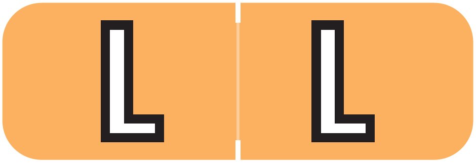 Barkley FABAM Match BAAM Series Alpha Roll Labels - Letter L - Light Orange Label