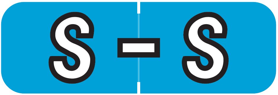 Barkley FABAM Match BAAM Series Alpha Roll Labels - Letter S - Blue Label