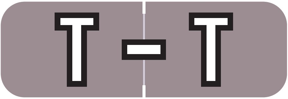 Barkley FABAM Match BAAM Series Alpha Roll Labels - Letter T - Lavender Label