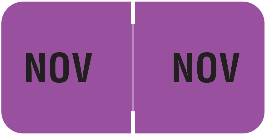 Barkley FMBLM Match BAMM Series Month Code Roll Labels - November - Purple