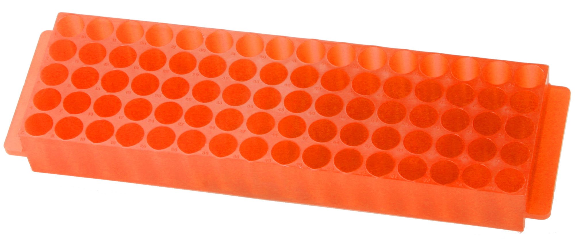 80-Well Microcentrifuge Tube Rack - Orange