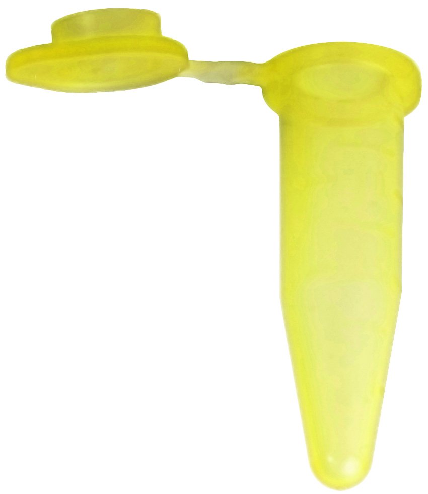 1.5mL G-Tube Flat Top Microcentrifuge Tube - Yellow