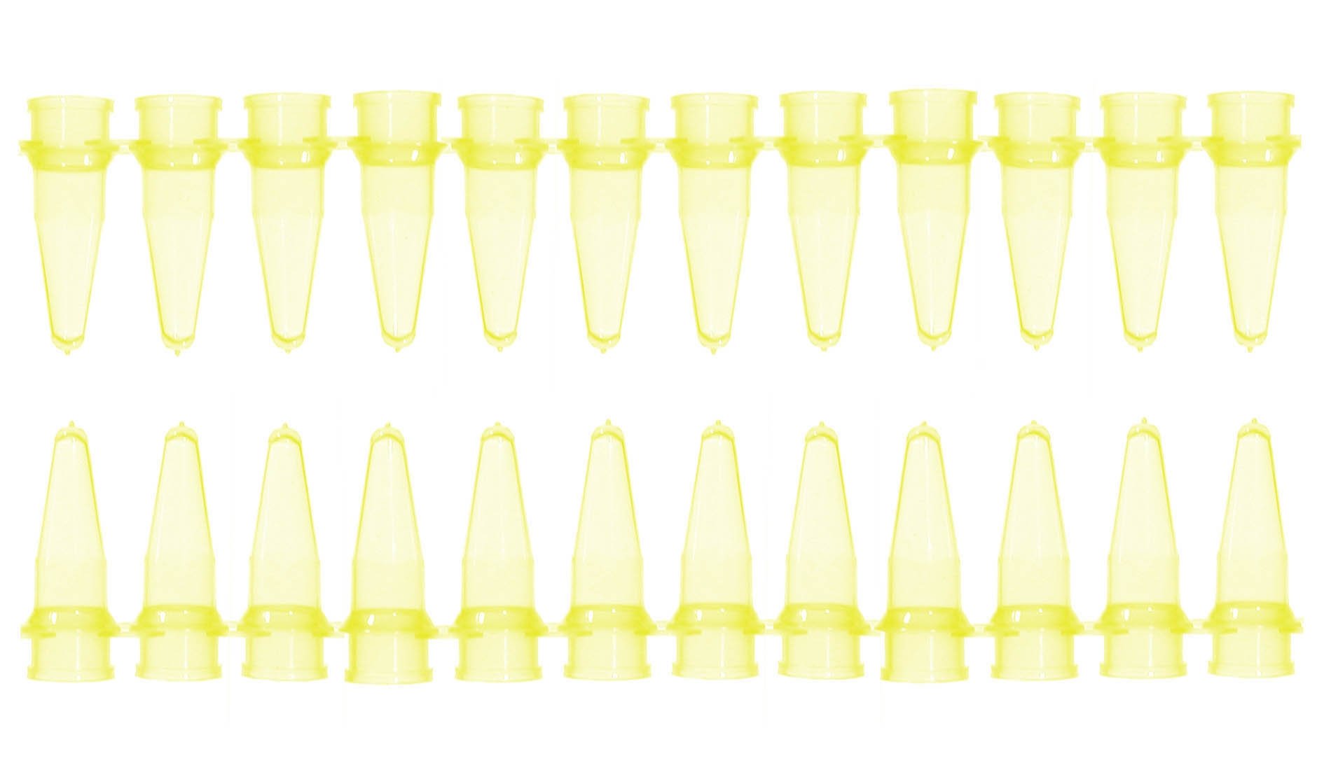 0.2mL Thin Wall Micro Tube - 12 Tubes/Strip - Yellow (Pack of 100)