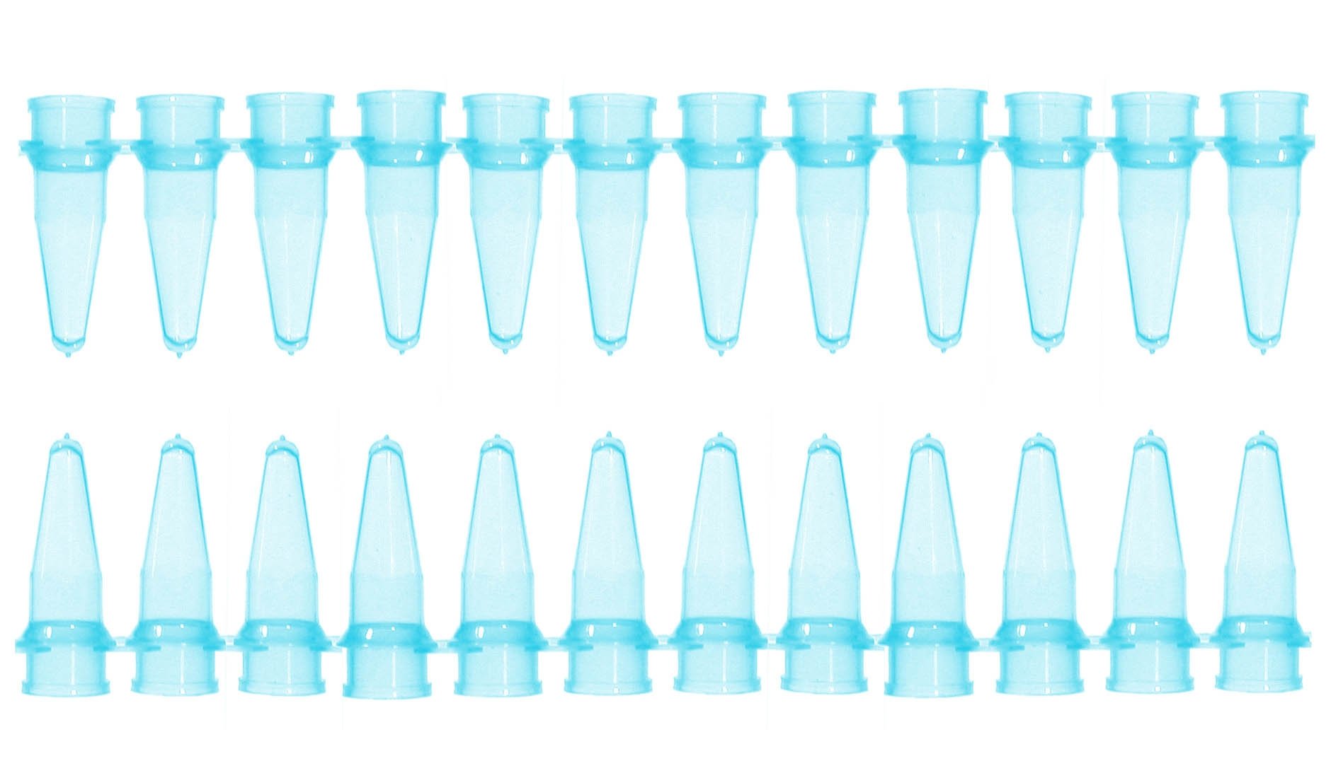 0.2mL Thin Wall Micro Tube - 12 Tubes/Strip - Blue (Pack of 100)