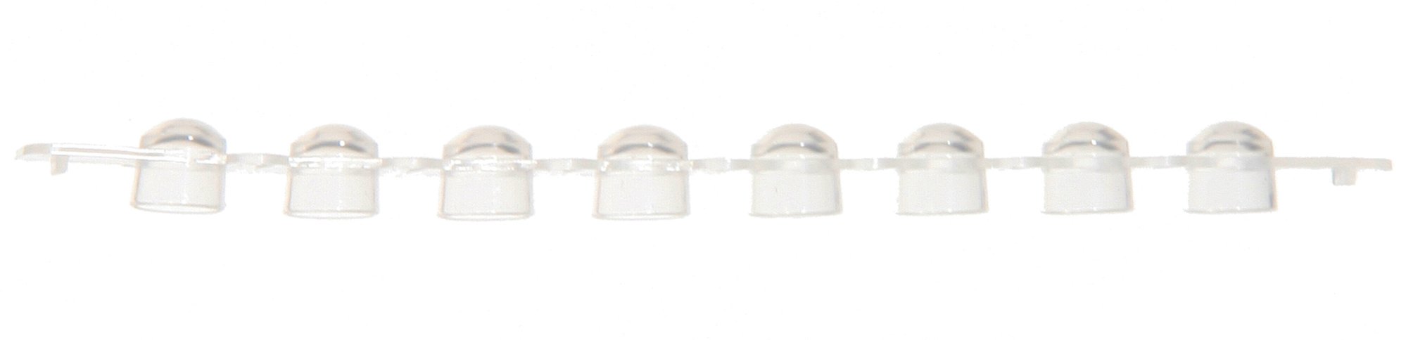 Strip Caps for 0.2mL Micro Reaction Tubes - 8 Caps/Strip - Natural (Pack of 130)