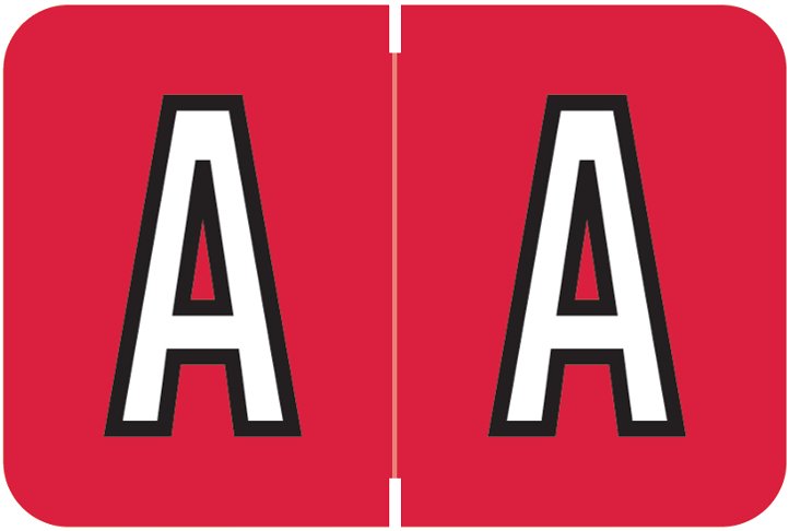 Barkley FABKM Match BRPK Series Alpha Sheet Labels - Letter A - Red Label