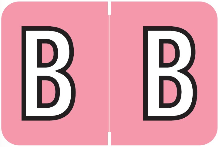 Barkley FABKM Match BRPK Series Alpha Sheet Labels - Letter B - Pink Label