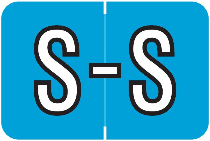 Barkley FABKM Match BRPK Series Alpha Sheet Labels - Letter S - Blue Label