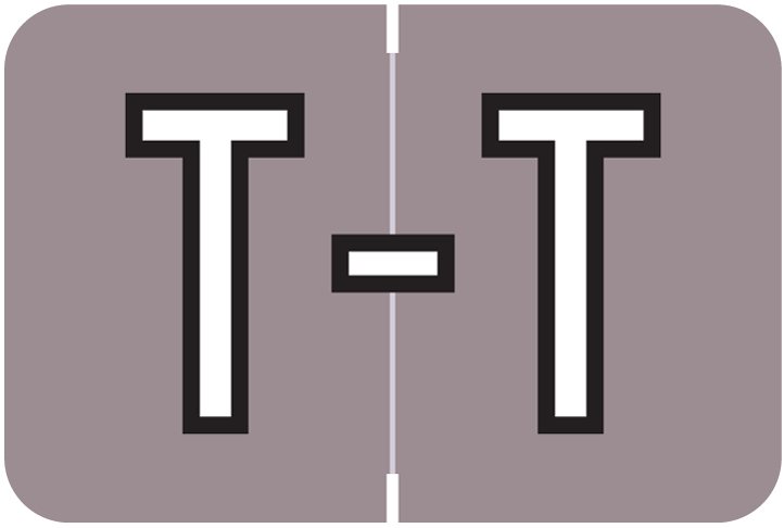 Barkley FABKM Match BRPK Series Alpha Sheet Labels - Letter T - Lavender Label