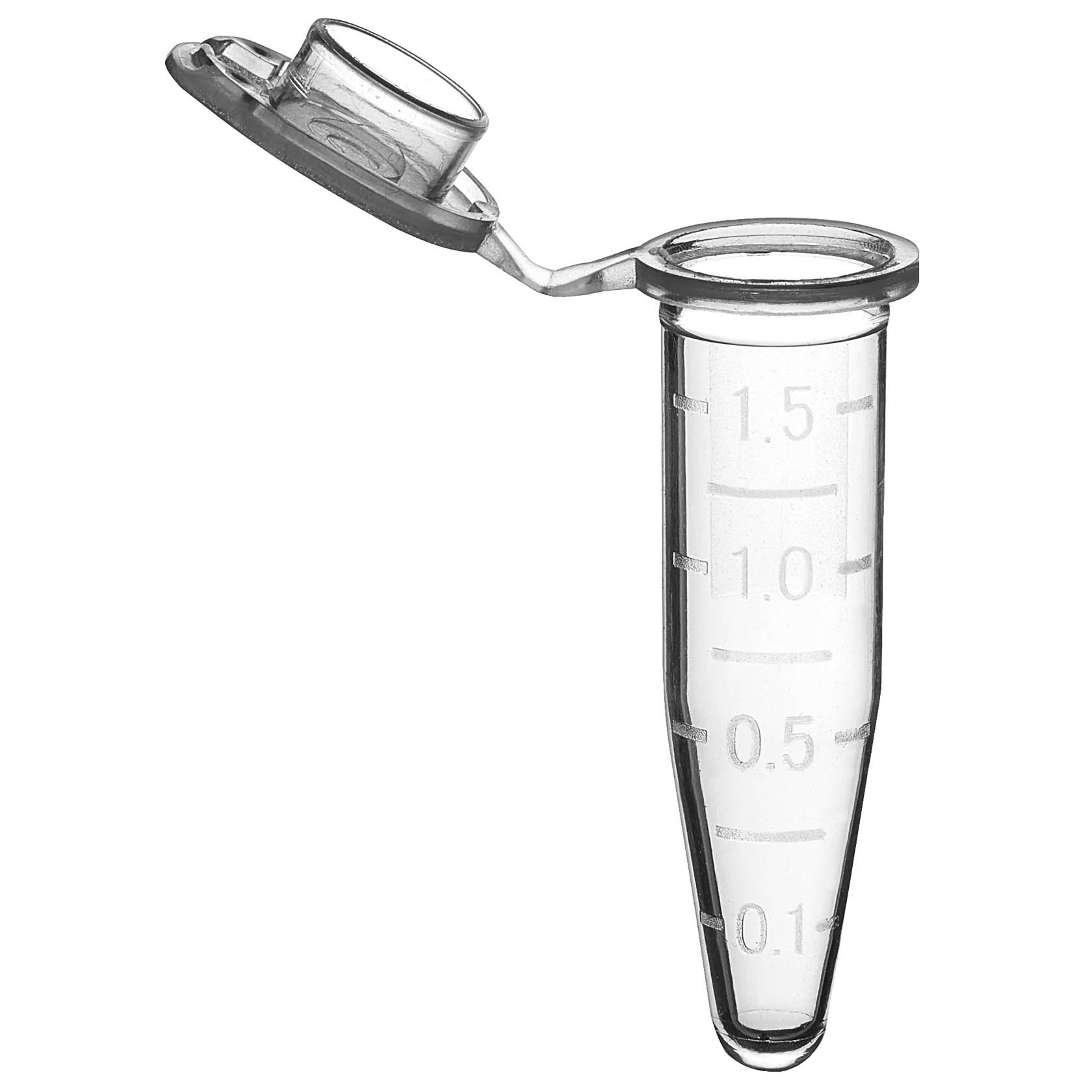 SureSeal S 1.5mL Sterile Microcentrifuge Tube - Clear (500 Tubes & 10 Stop-Pops/Bag, 1 Bag/Pack)