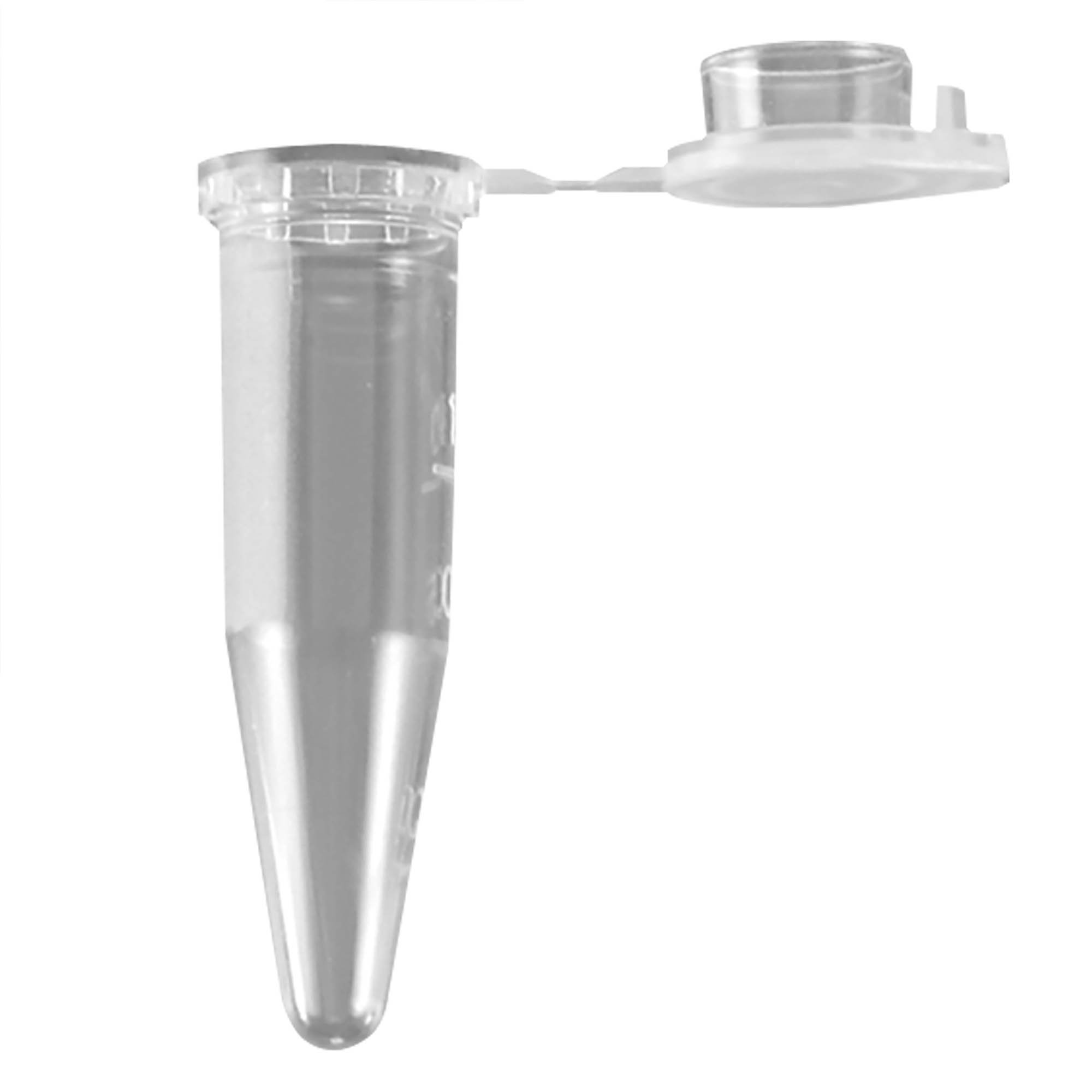 Microcentrifuge Tube with Locktop Style Cap - 1.5mL, Case of 10000 (20 Packs of 500/Pack)