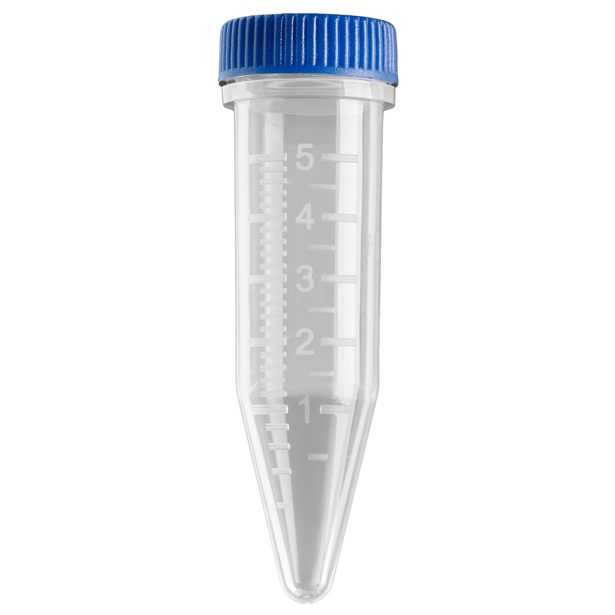 Five-O 5mL MacroTube Sterile Centrifuge Tubes with Screw Caps - Natural (5 Bags of 100/Bag)