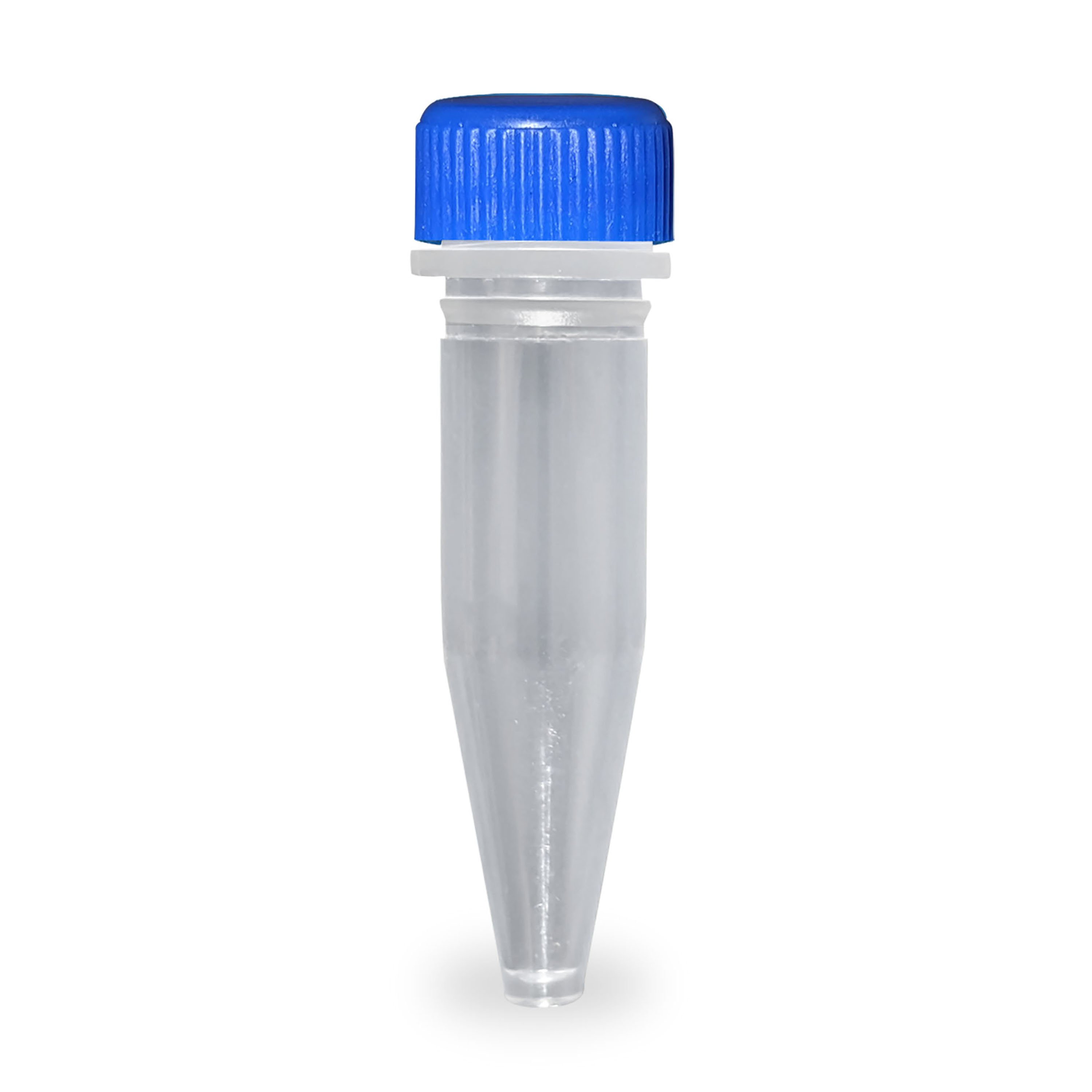 SureSeal 1.5mL Sterile Screw Cap Microtube, Conical Bottom, with O-Ring, Blue Cap Attached