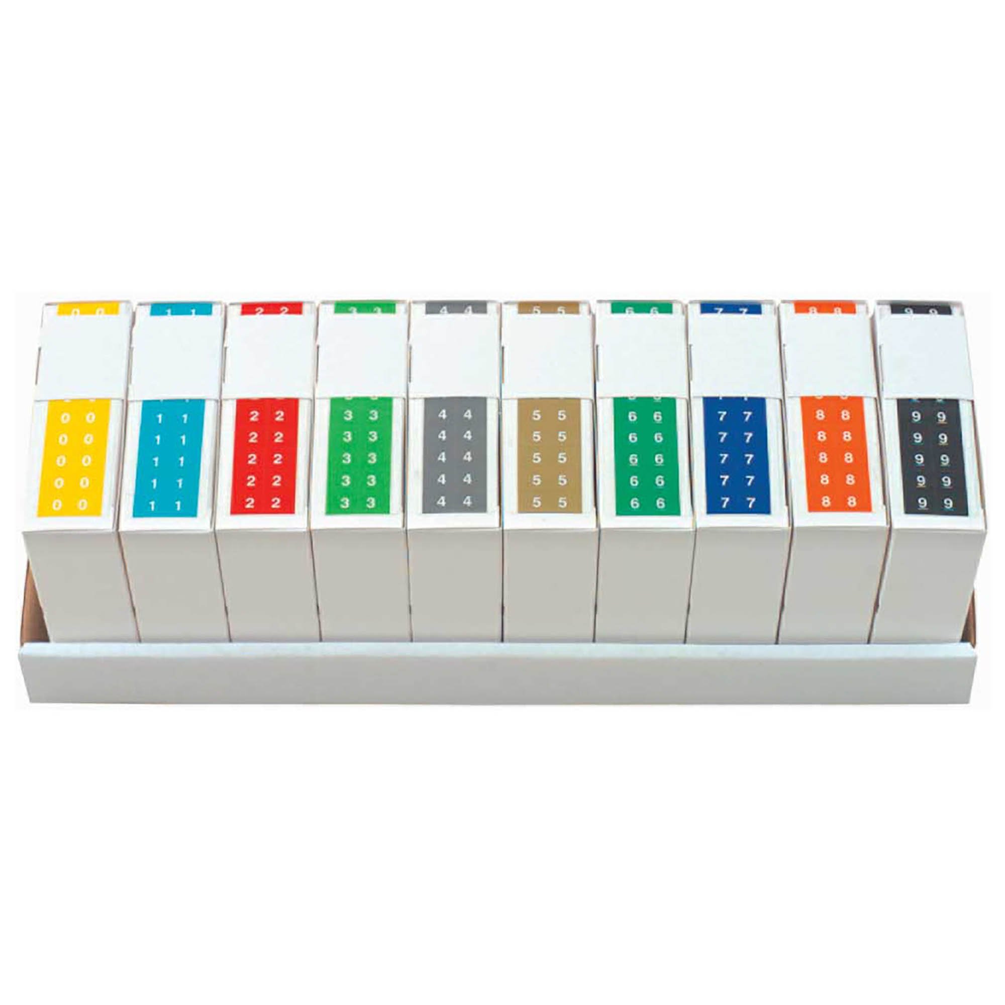 Tabbies 11850 Match CBNM Series Numeric Roll Labels - Set of Number 0 To 9