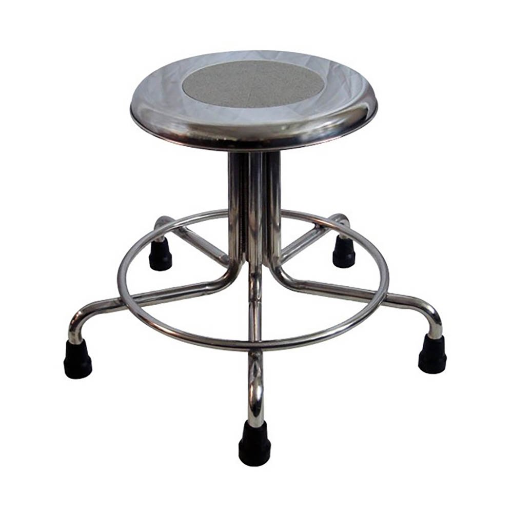 MRI Non-Magnetic Stainless Steel Stool with Rubber Tips - No Backrest - Height Adjustable 21