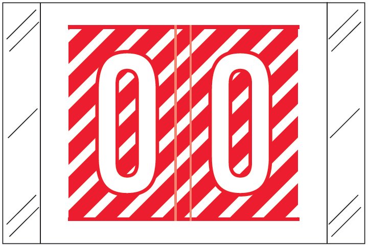 Barkley FASTM Match CTAM Series Alpha Roll Labels - Letter O - Red and White Label