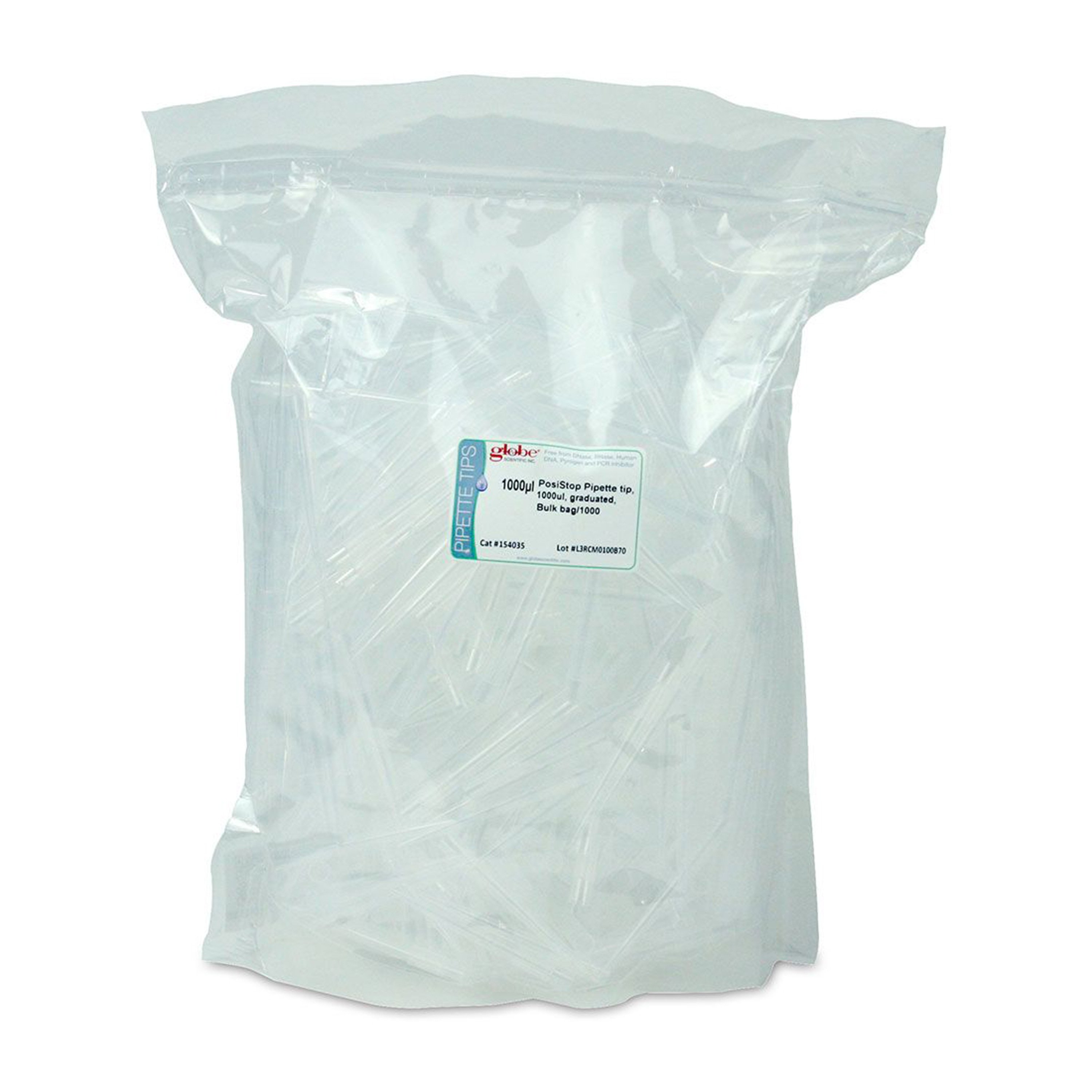 Diamond™ PosiStop™ Graduated Pipette Tip, Non-Sterile, Bulk Packaging - 1000 uL (Bag of 1000)