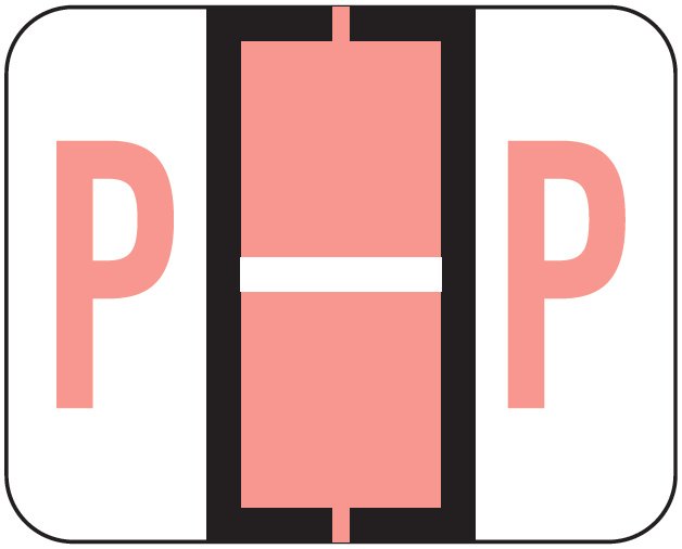 File Doctor Match FDAV Series Alpha Roll Labels - Letter P - Pink