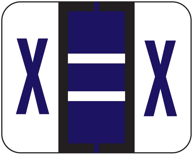 File Doctor Match FDAV Series Alpha Roll Labels - Letter X - Purple