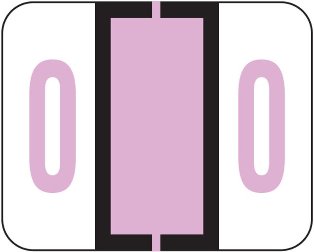 File Doctor Match FDNV Series Numeric Roll Labels - Number 0 - Lilac
