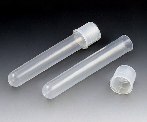 17mm x 100mm (14mL) Culture Tubes with Attached Dual Position Cap - Sterile - Polypropylene