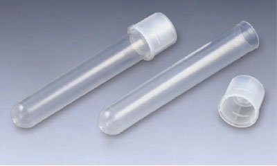 12mm x 75mm (5mL) Culture Tubes with Separate Dual Position Cap - Polypropylene