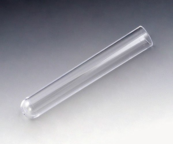 12mm x 75mm (5mL) Polystyrene Test Tubes - Round Bottom - Case of 1000 (250/Oriented Box, 4 Boxes/Case)