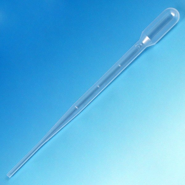 Transfer Pipets - Blood Bank - Capacity 5.0mL - Graduated to 2mL - Total Length 155mm - Bulb Draw 1.8mL - Box of 500