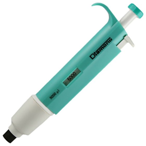 Diamond Pipettor - Single Channel Fixed Volume 5000uL (5mL) - Light Green