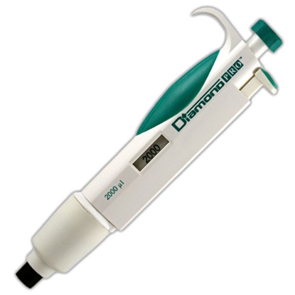 DiamondPRO Pipettor - Single Channel Fixed Volume 2000uL (2mL) - Light Green