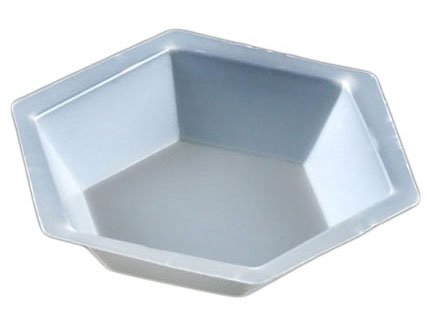 Plastic Hexagonal Antistatic Weighing Dishes - Polystyrene - Extra Large - 350mL