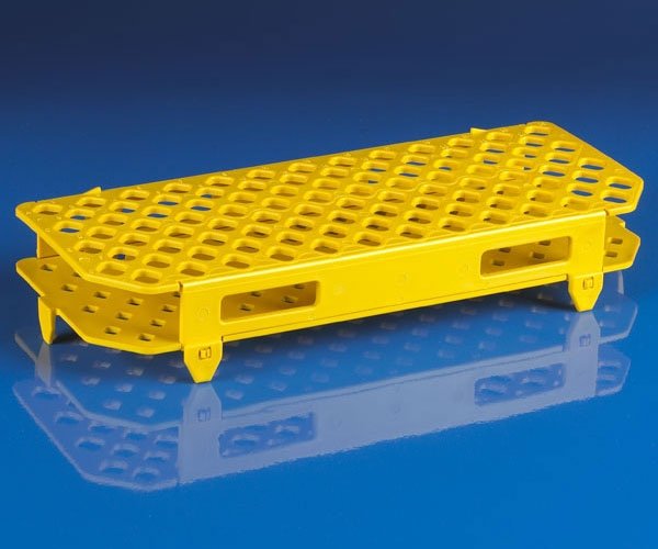 100-Place Snap-N-Racks Tube Rack for Microcentrifuge Tubes - Polypropylene - Yellow