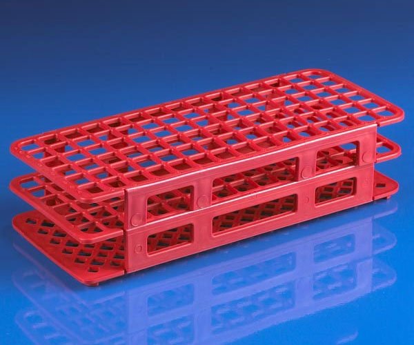 90-Place Snap-N-Racks Tube Rack for 12mm/13mm Tubes - Polypropylene - Red